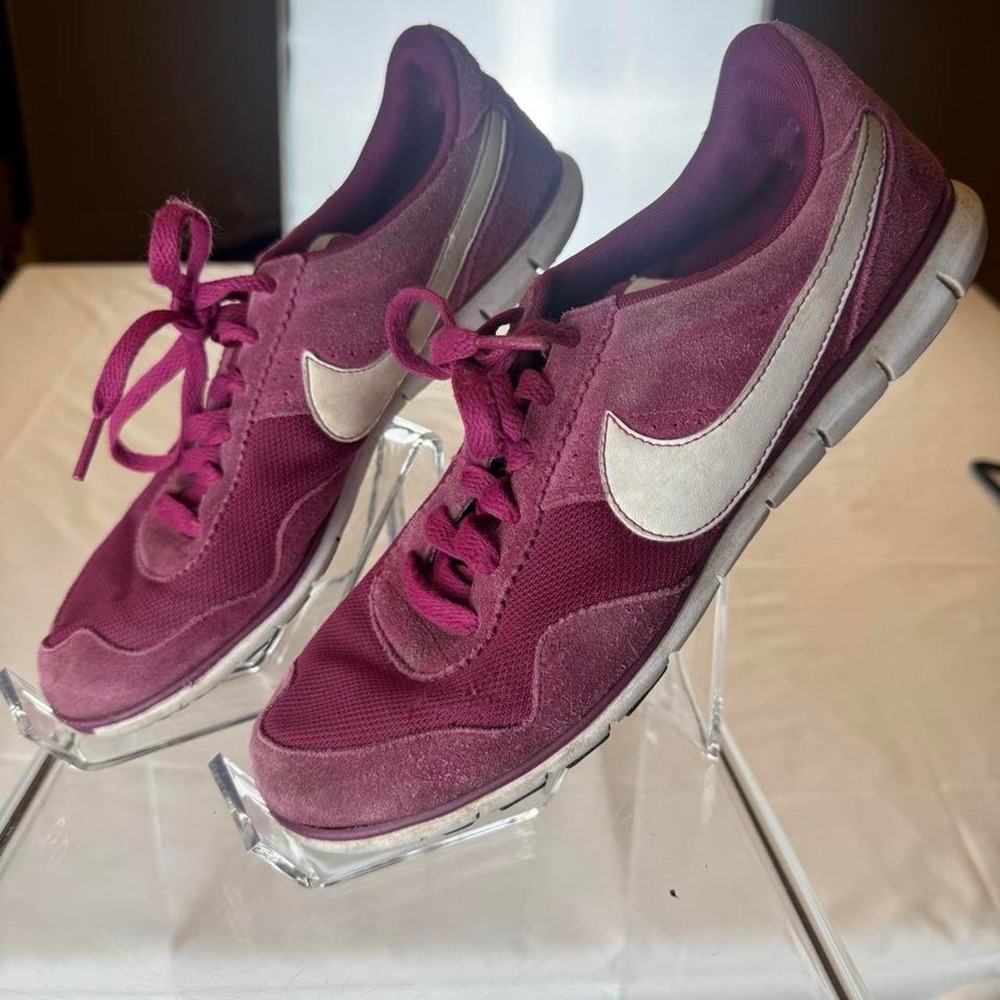 Nike burgundy Berry Suede Retro Sneakers Women's 8 Y2K